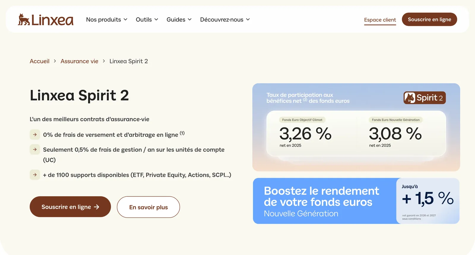 Site de Linxea : « Linxea Spirit 2 »