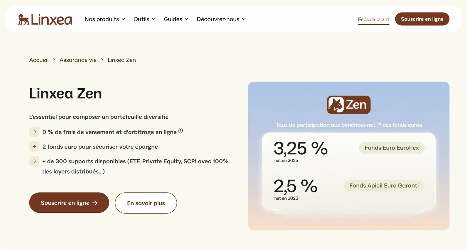 Site de Linxea : « Linxea Zen »