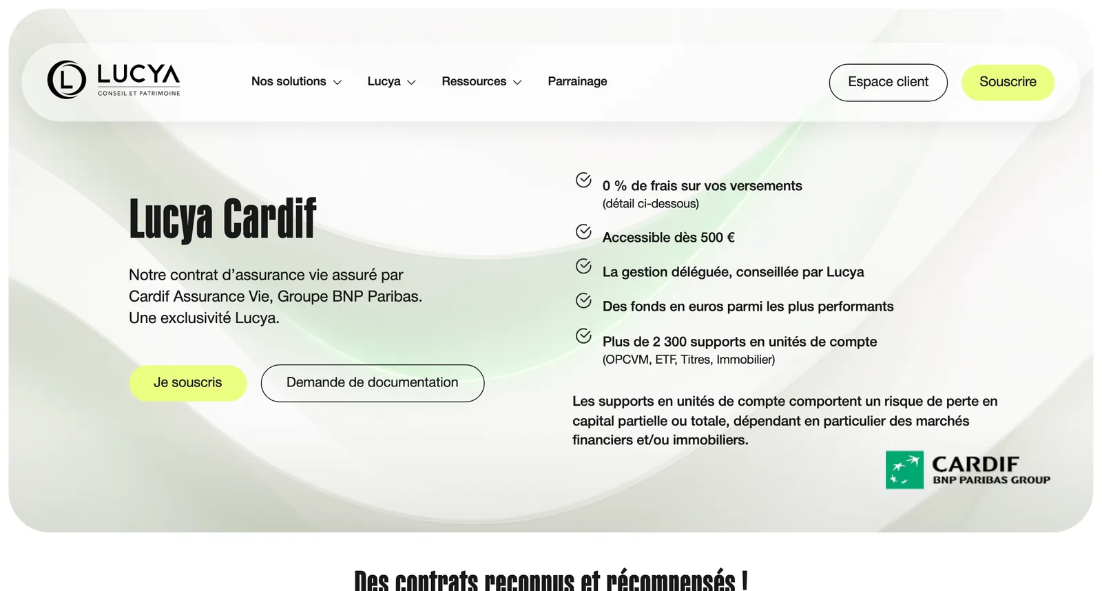 Site de Lucya : « Lucya Cardif »