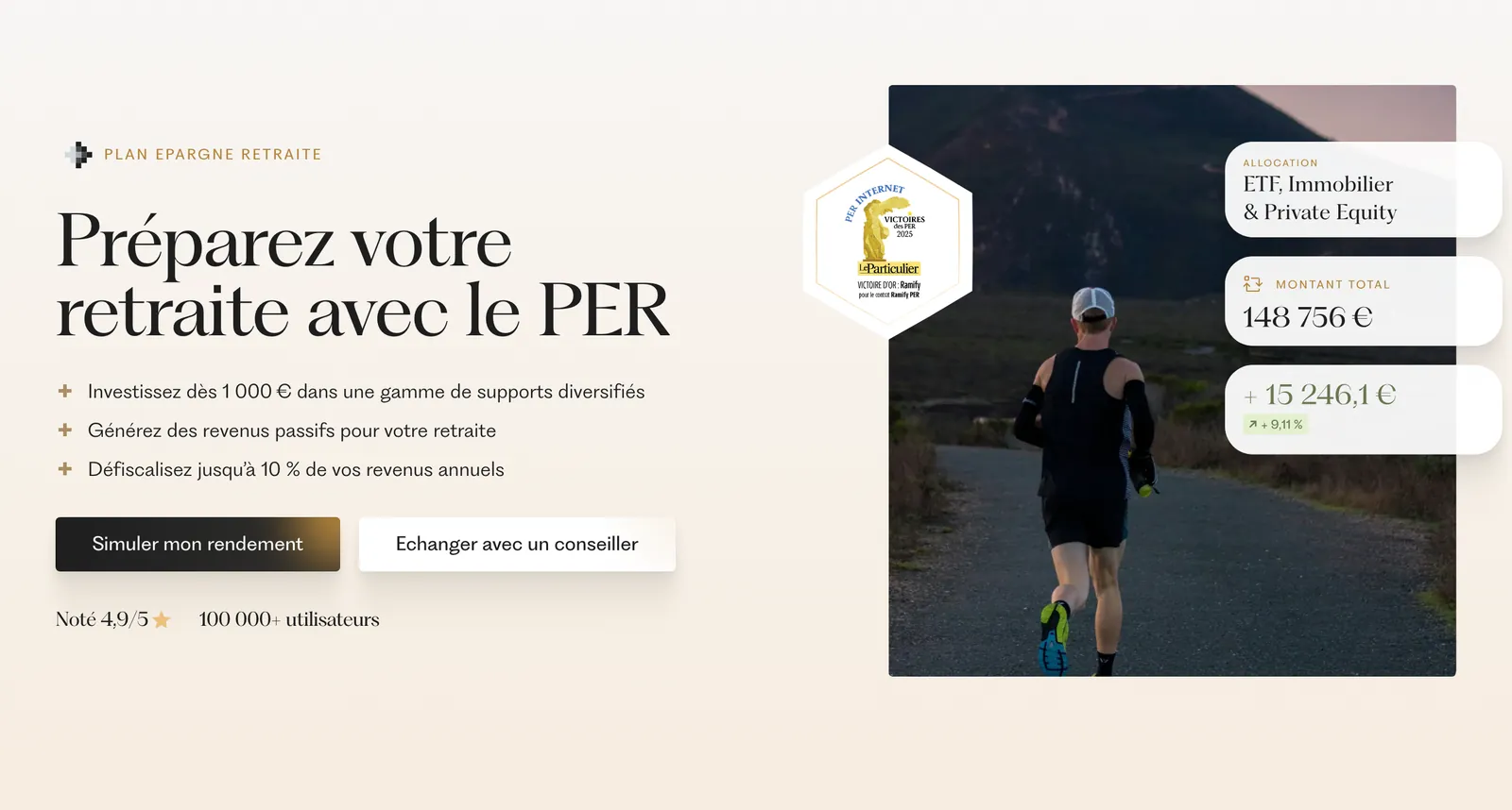Site de Ramify : « Préparez votre retraite avec le PER »